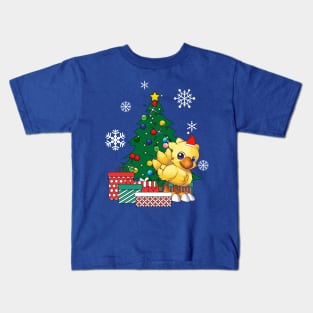 Chocobo Around The Christmas Tree Kids T-Shirt